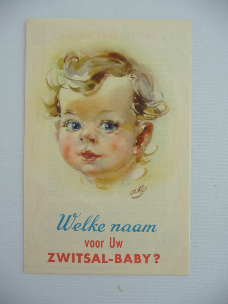 oud foldertje van ZWITSAL "Welke naam voor Uw ZWITSAL-BABY?", Ophalen of Verzenden, Zo goed als nieuw, Folder