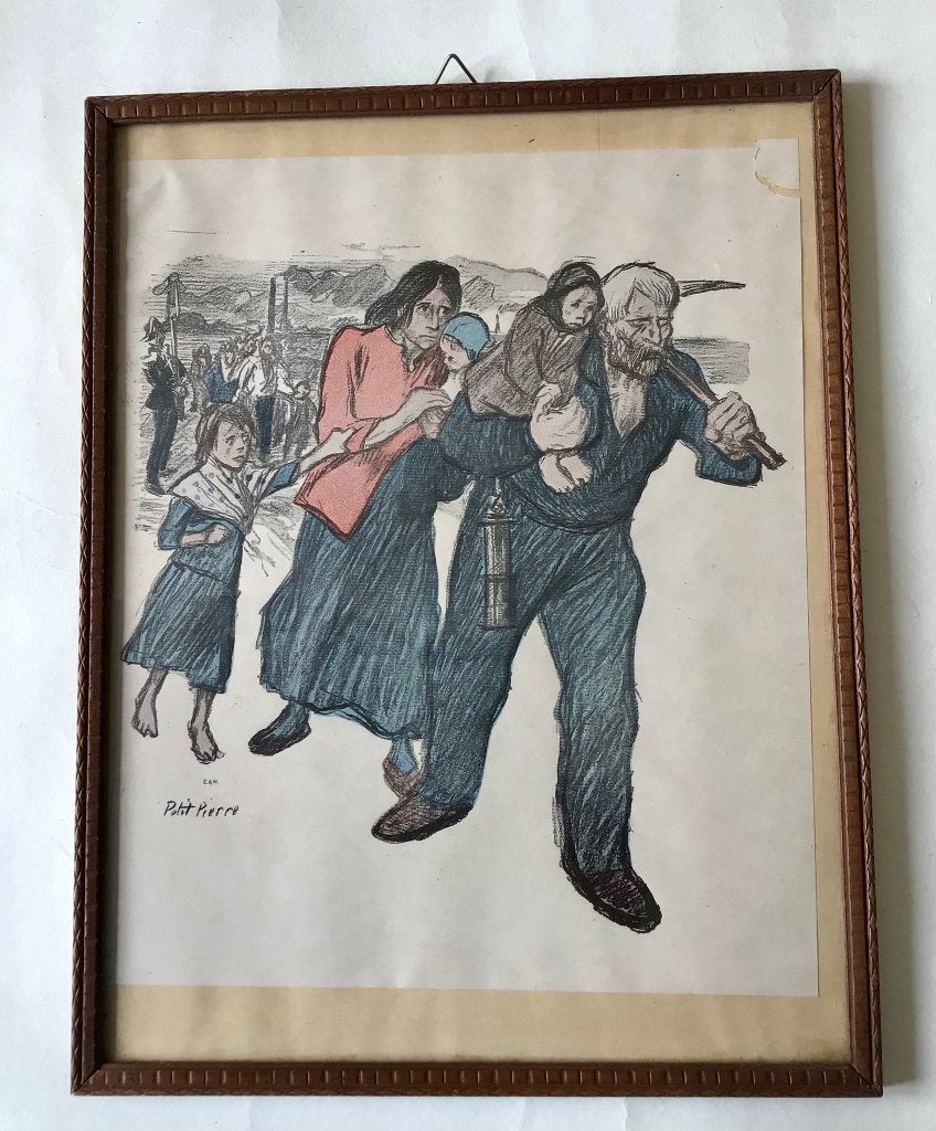 Politieke prent van Théophile Alexandre Steinlen 1901, Verzenden, Voor 1940, Gebruikt, Overige onderwerpen