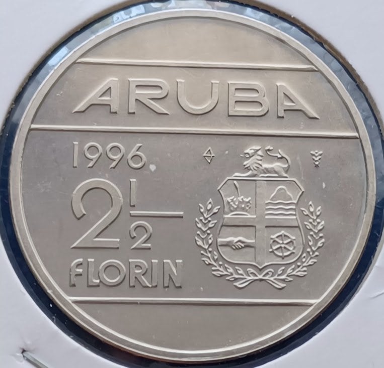 Aruba 2½ Florin 1996 - Beatrix FDC, Postzegels en Munten, Munten | Nederland, Ophalen of Verzenden, Koningin Beatrix, 2½ gulden