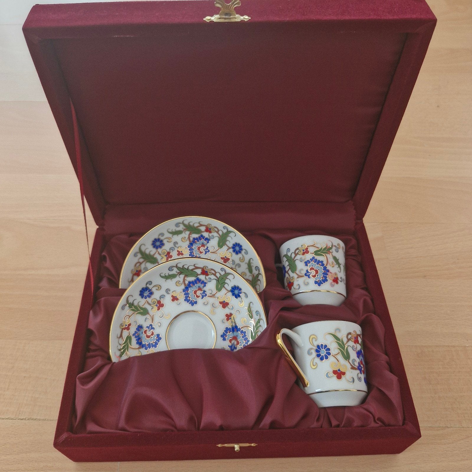 Gural Porselein Turkse Koffiekopjes Set - 2 stuks, Ophalen
