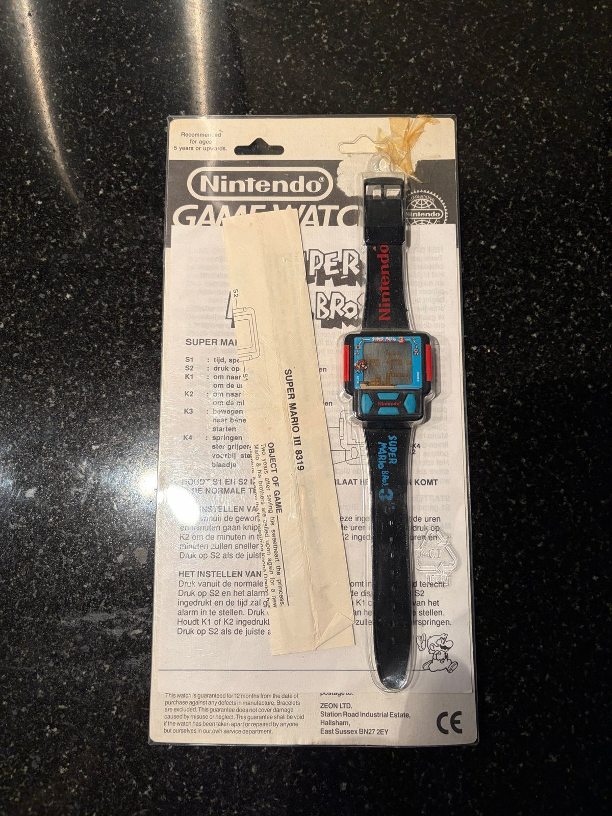 Nintendo Super Mario Bros. 3 Game Watch Zeon 8319 - Nieuwsta, Ophalen of Verzenden, Zo goed als nieuw, Zwart, Jongen of Meisje