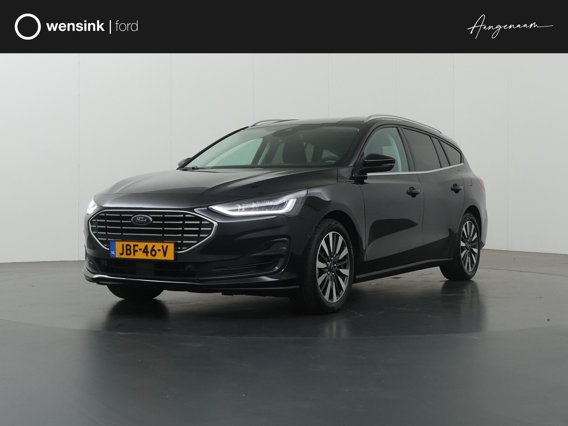 Ford Focus Wagon 1.0 EcoBoost Hybrid Titanium X | Winterpakk, Auto's, Gebruikt, Zwart, Origineel Nederlands, Handgeschakeld