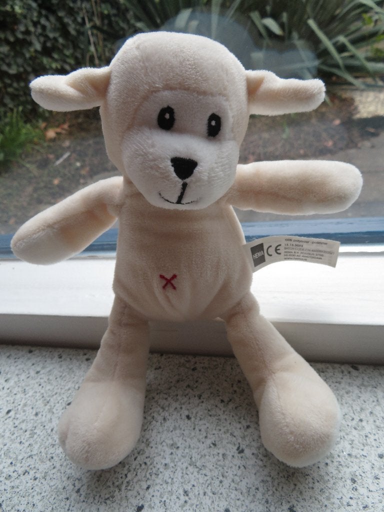 Lammetje schaap schaapje van Hema meet ca 20 cm, Kinderen en Baby's, Speelgoed | Knuffels en Pluche, Overige typen, Ophalen of Verzenden