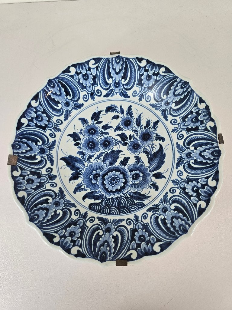 Wandbord Delfts Blauw, Oud Delft, M.G. aardewerk, ca. 1950, Antiek en Kunst, Ophalen of Verzenden