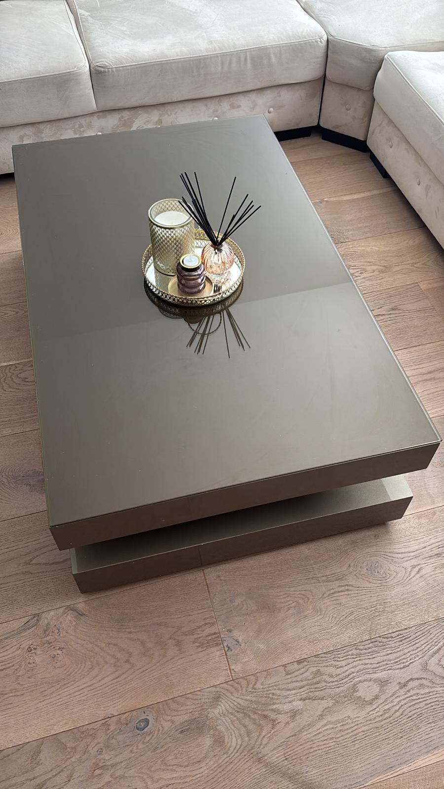 Salontafel, Huis en Inrichting, Tafels | Salontafels, Ophalen, 100 tot 150 cm, 50 tot 100 cm, Zo goed als nieuw