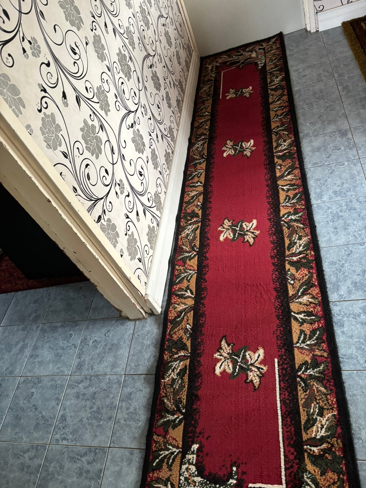 Lange loper model vloerkleed, 200 cm of meer, Zo goed als nieuw, Bruin, Rechthoekig