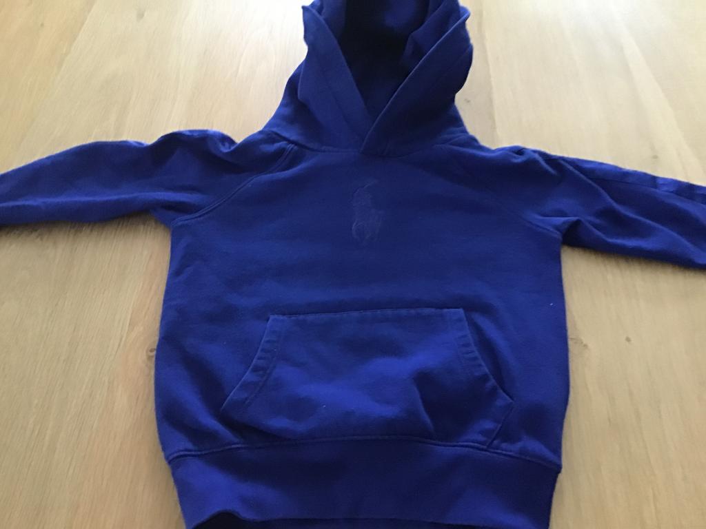Blauwe Ralph Lauren trui met capuchon, Ophalen of Verzenden, Gebruikt, Jongen