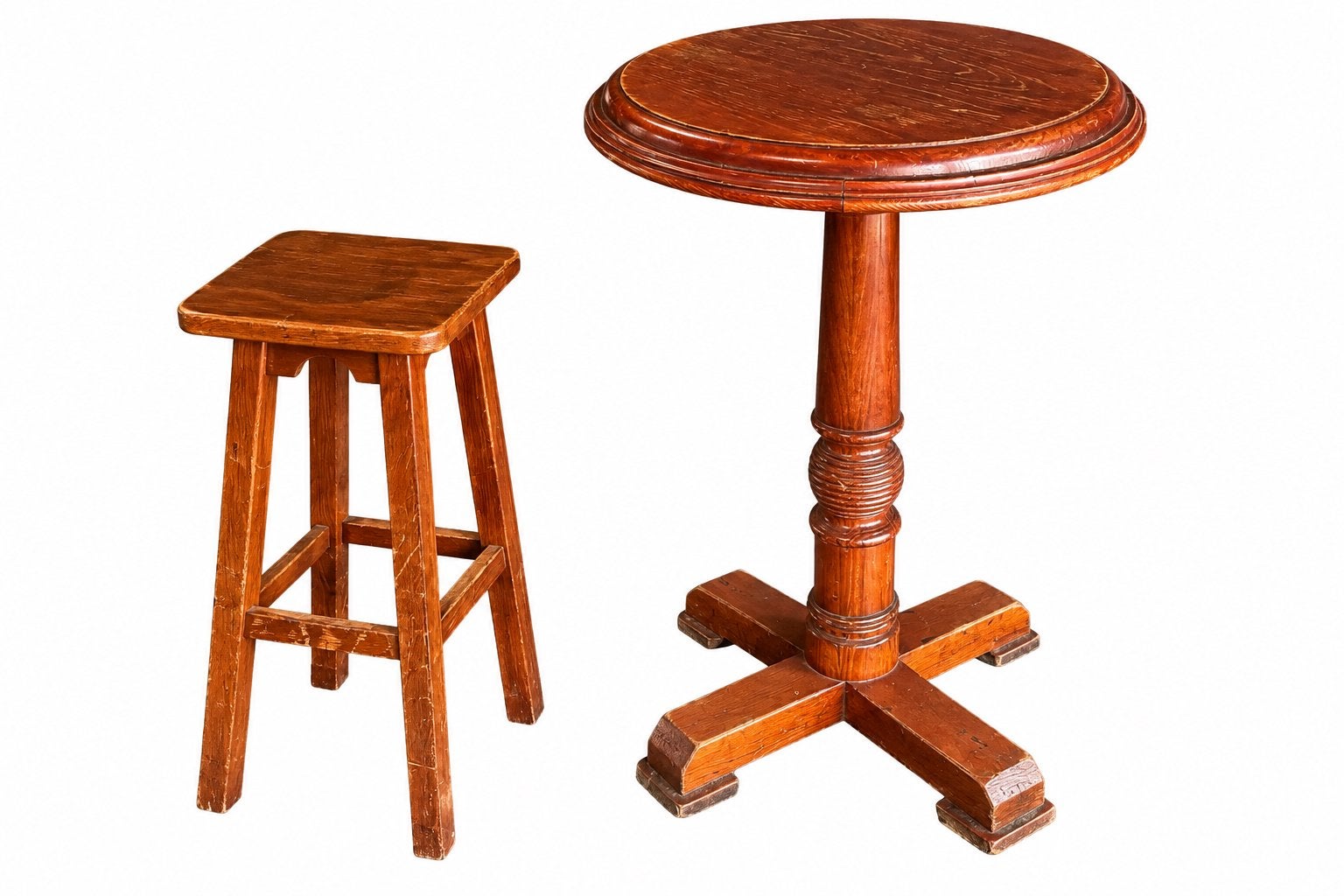 Statafel met kruk | Horeca | Mancave | Hobby |, 1 kruk, Ophalen, Gebruikt, 60 tot 90 cm