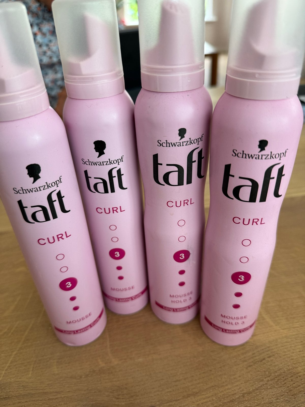 Schwarzkopf Taft Curl Mousse - 4 stuks, Ophalen of Verzenden, Nieuw, Gel, Wax, Haarlak of Mousse