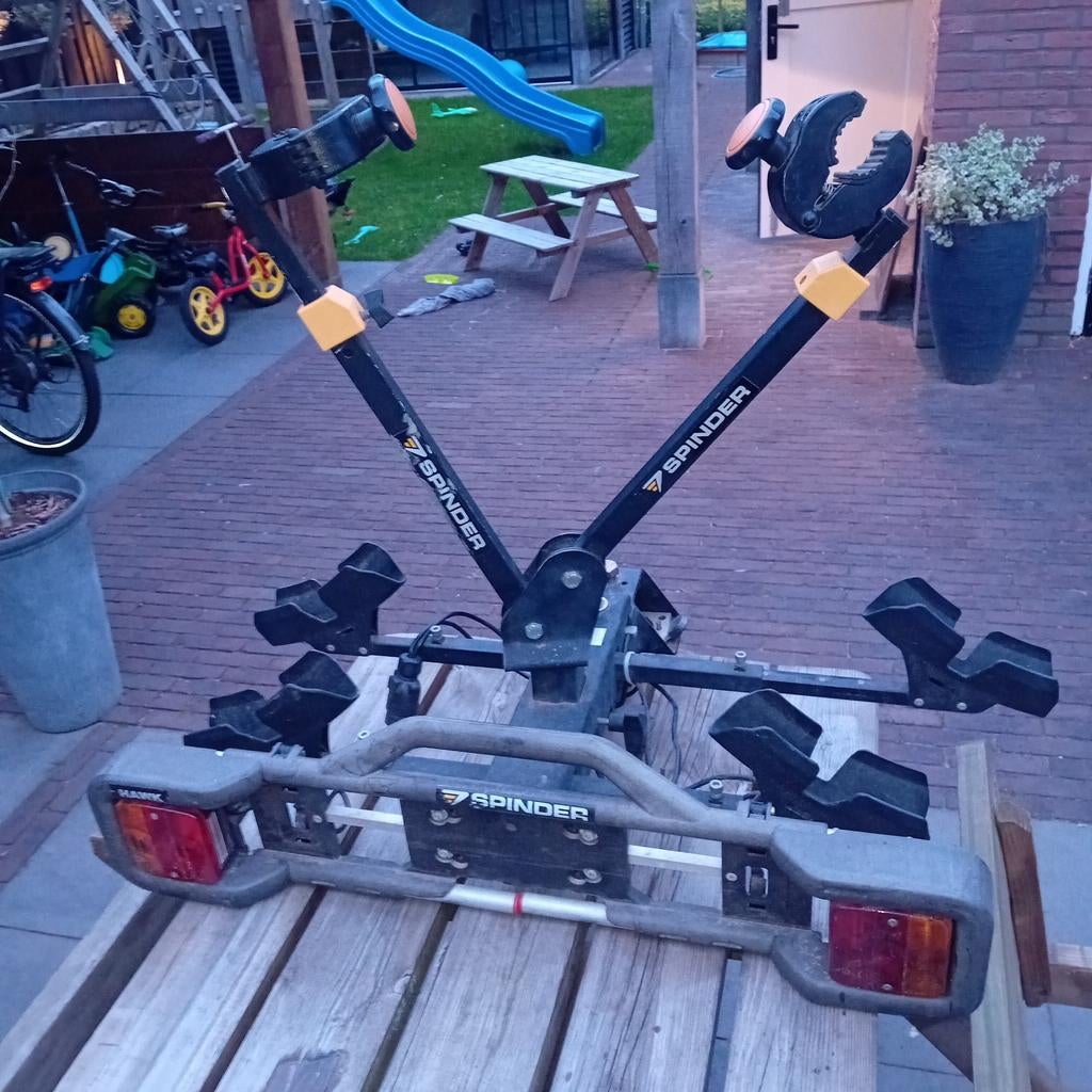 Spinder fietsendrager voor 2 fietsen, Auto diversen, Fietsendragers, Ophalen, 2 fietsen, Gebruikt, Trekhaakdrager