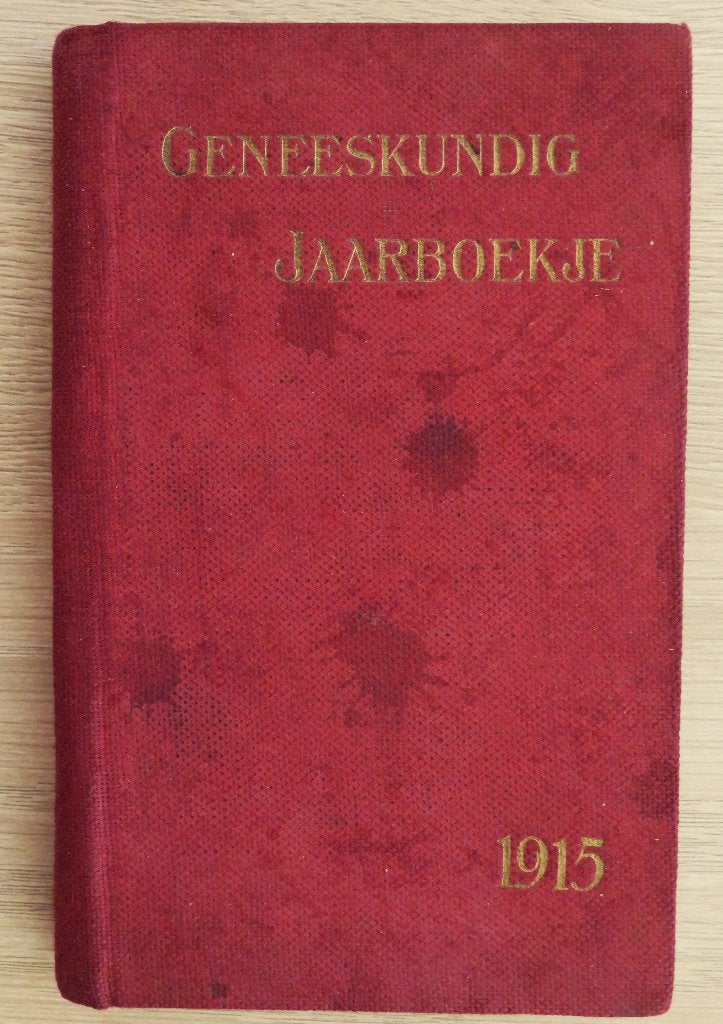 Geneeskundig Jaarboekje voor Nederland ( antiek, 1915 ), Antiek en Kunst, Ophalen of Verzenden