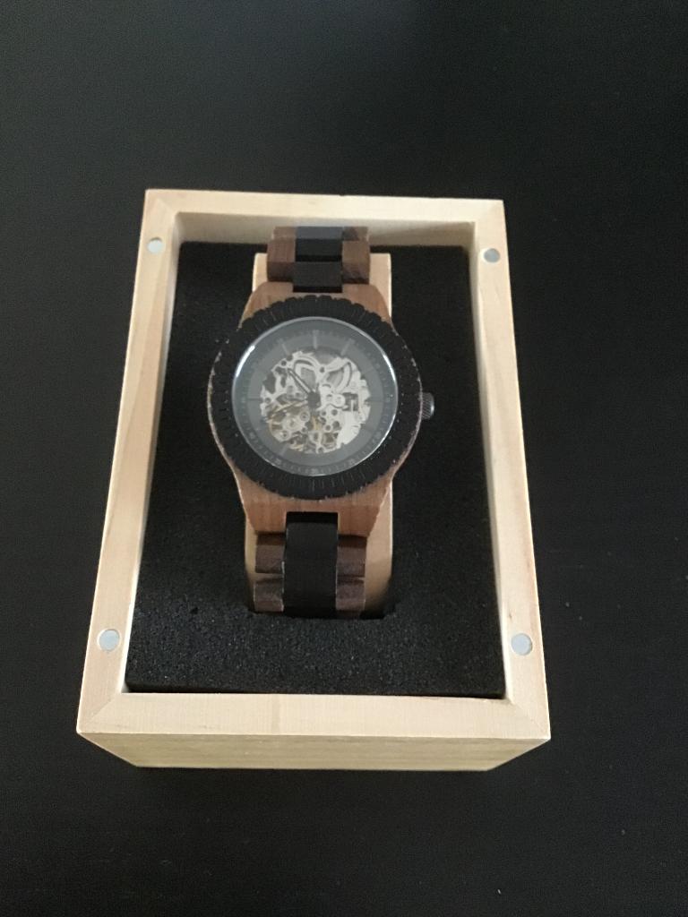 Woodwatch horloge, Sieraden, Tassen en Uiterlijk, Horloges | Heren, Overige merken, Overige materialen, Verzenden, Polshorloge