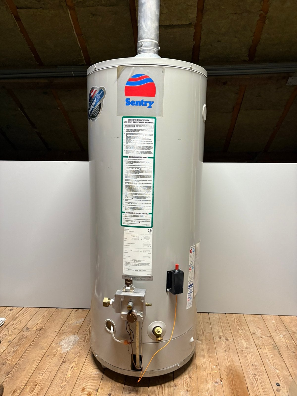 Remeha Sentry SEN 110-11 gasboiler – 110 liter – 9,3 kW, Ophalen, Gebruikt, 100 liter of meer, Terugslagbeveiliging (TTB)