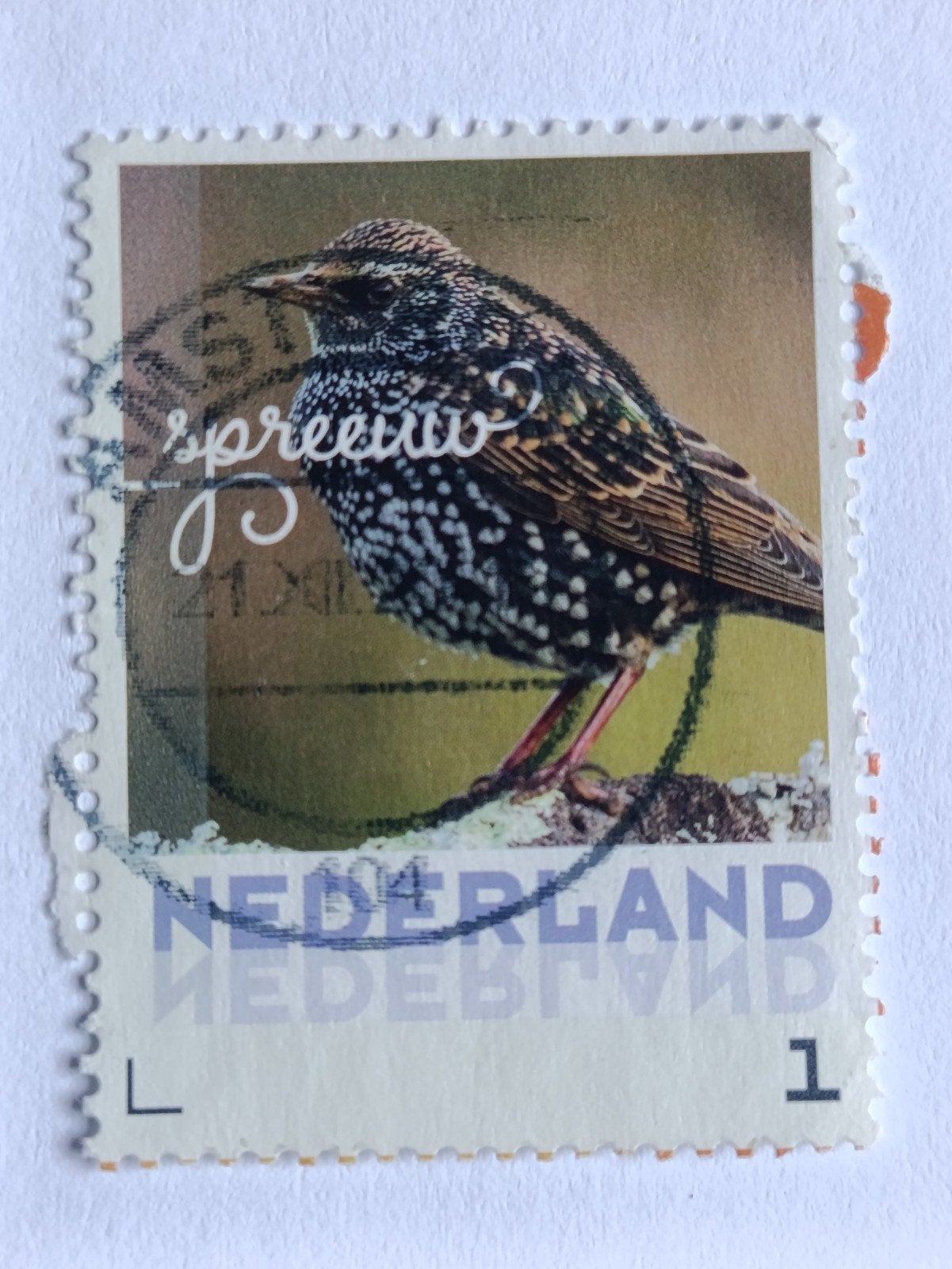 Persoonlijke postzegel Spreeuw - Gestempeld, Ophalen of Verzenden, Na 1940, Gestempeld