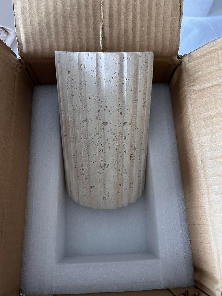 2x Wandlamp travertin 9 x 16,5 cm, Ophalen of Verzenden, Nieuw, Overige materialen, Japandi