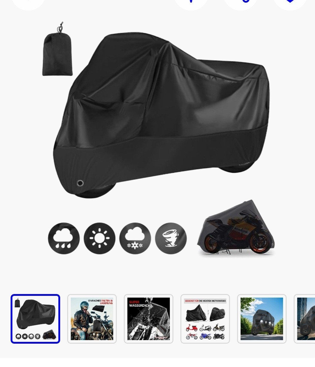 Motorhoes Waterdicht 245x105x125cm - Universeel, Ophalen, Zo goed als nieuw