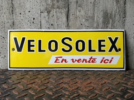 Frans Emaille Reclamebord SOLEX Bromfiets Velosolex Vintage, Verzenden, Zo goed als nieuw, Reclamebord