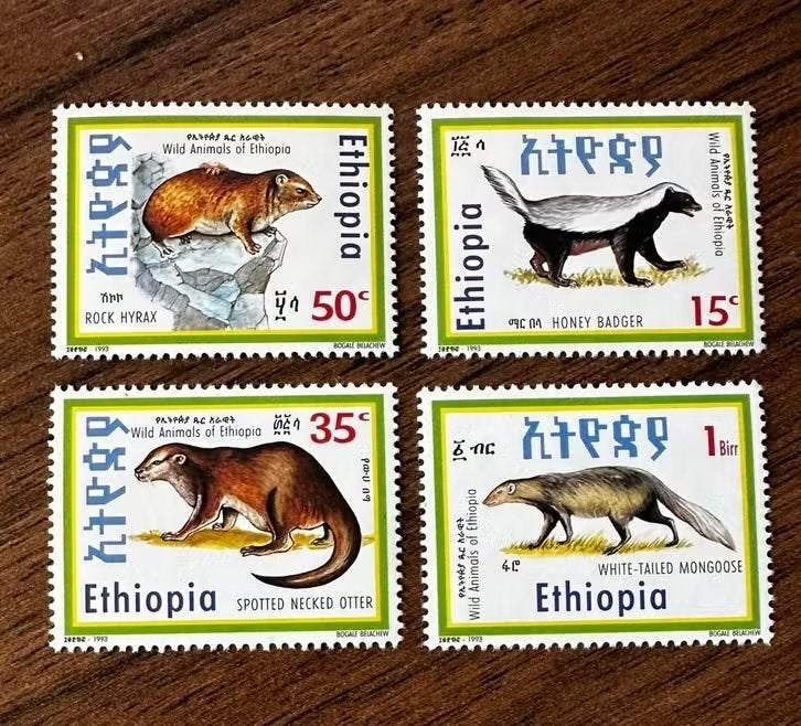 Ethiopië 1993 Dieren Postfris Postzegels Set, Ophalen of Verzenden, Overige landen, Postfris
