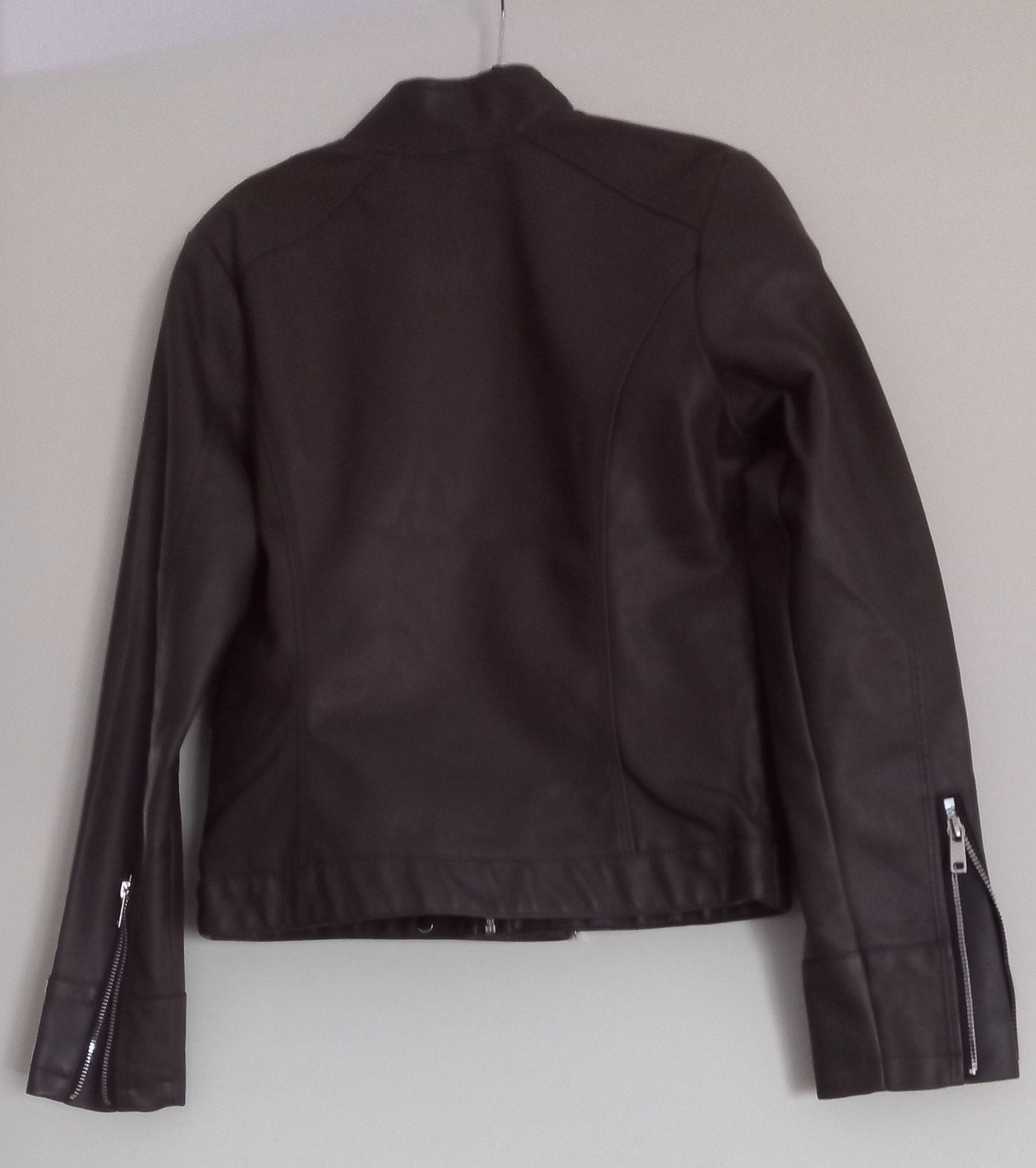 Donkerbruine leren jas, maat S, Bruin, Ophalen of Verzenden, Maat 36 (S), Onbekend
