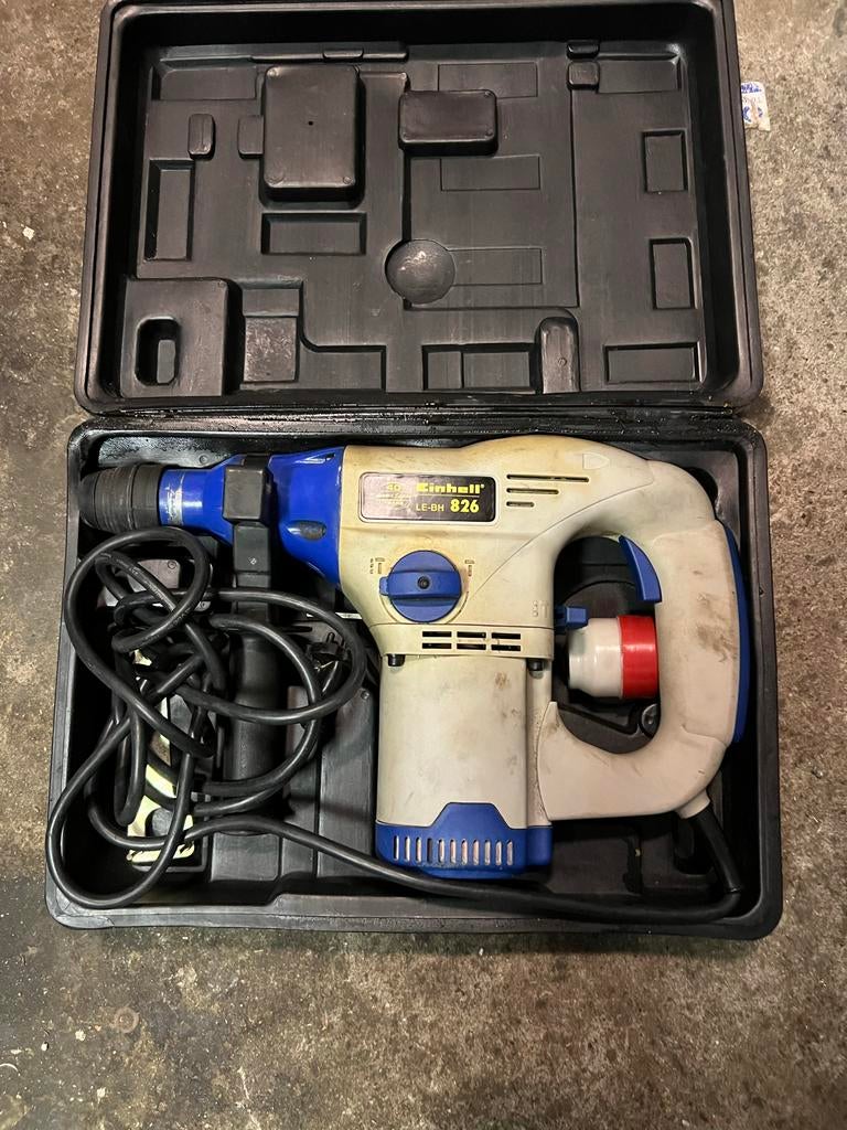 Einhell LE-BH 826 Boorhamer met accessoires, Boor- en/of Breekhamer, Ophalen of Verzenden, Klopboormechanisme, Gebruikt