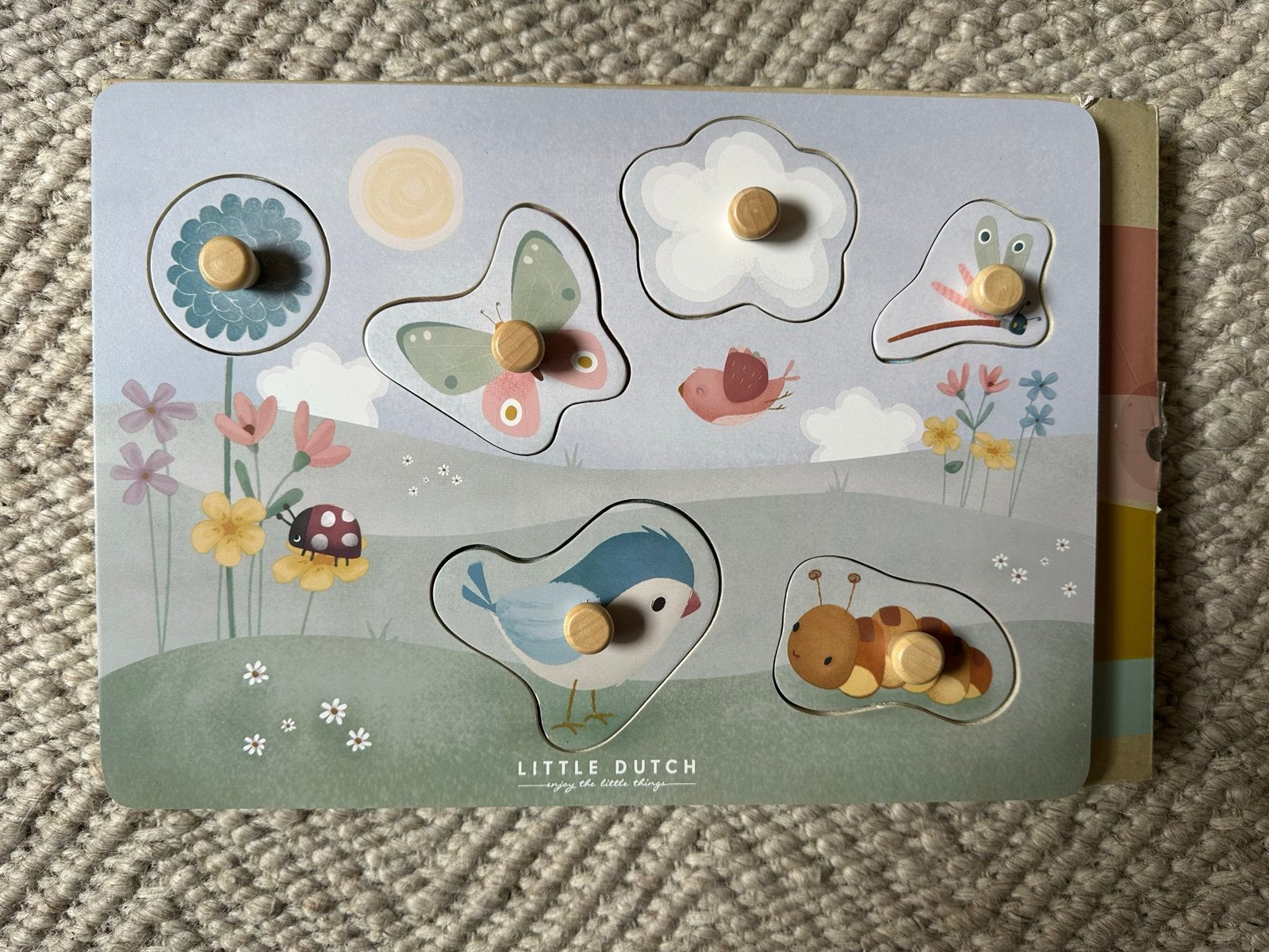 Little Dutch Voelpuzzel Bloemen & Vlinders Nieuw, Ophalen, Nieuw, Van hout, Minder dan 10 stukjes