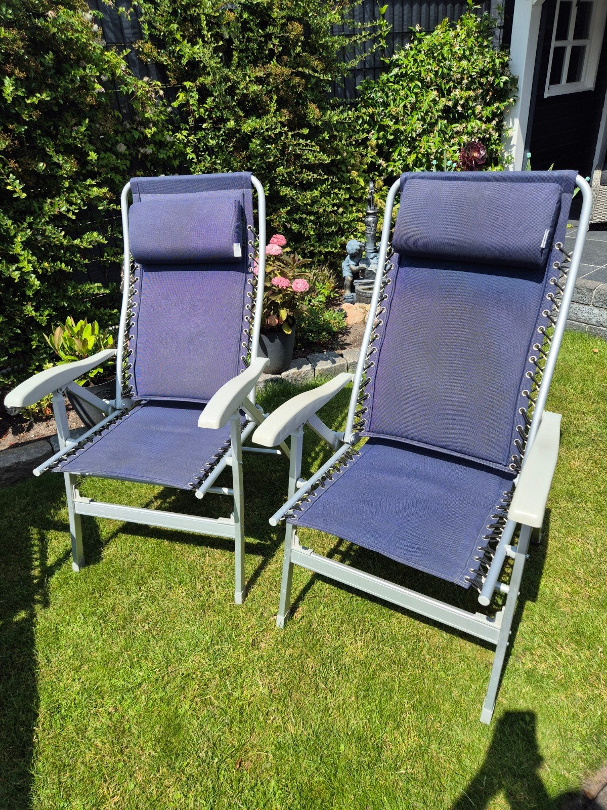 Stoelen blauw, Ophalen, Campingstoel