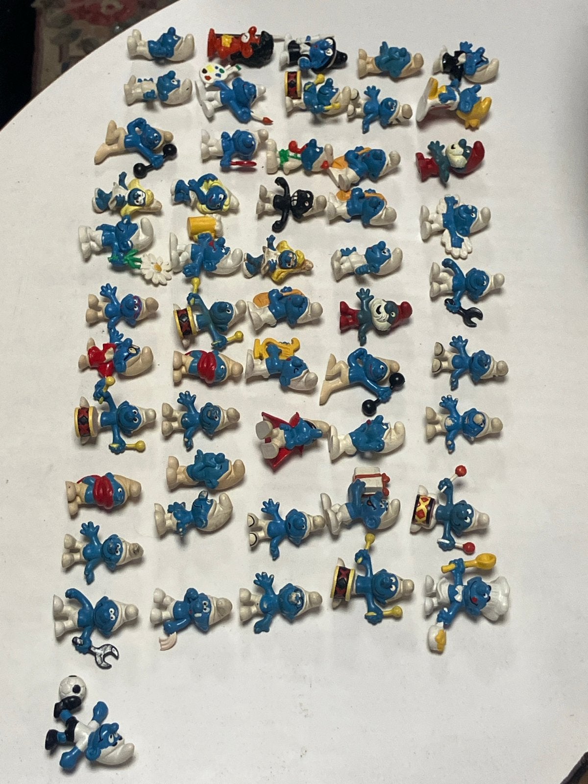46 Smurfen beeldjes - Grote collectie, Verzamelen, Gebruikt, Verschillende Smurfen, Ophalen of Verzenden, X
