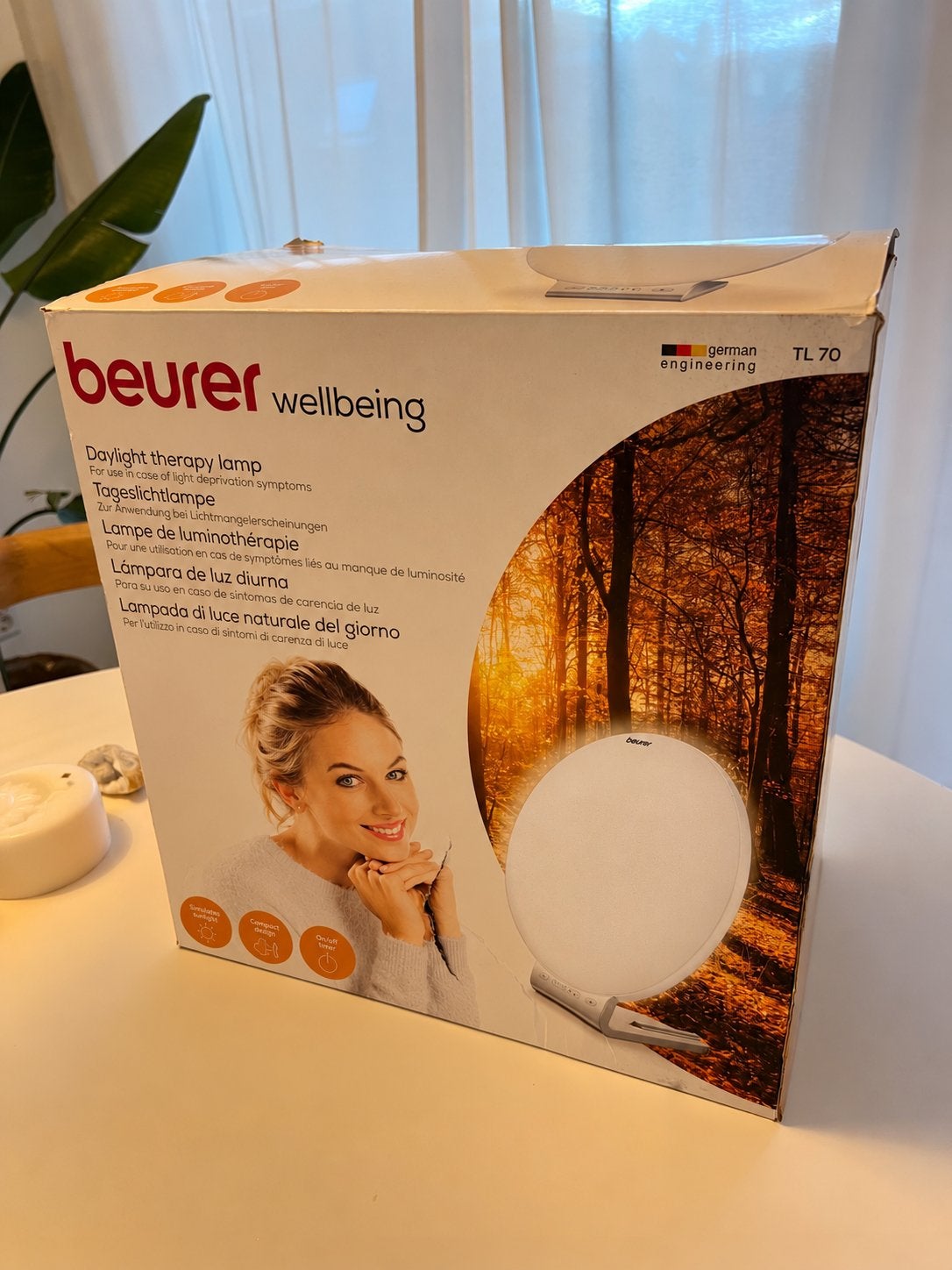 Beurer TL 70 Daylight Therapy Lamp – 10,000 Lux, Ophalen of Verzenden, Zo goed als nieuw