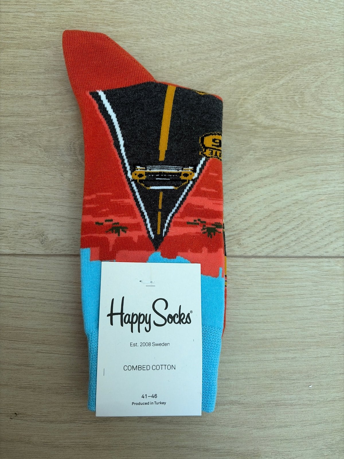 Happy Socks - Kleurrijke Sokken met Auto Design, Verzenden, Nieuw, Maat 43 t/m 46, Overige kleuren