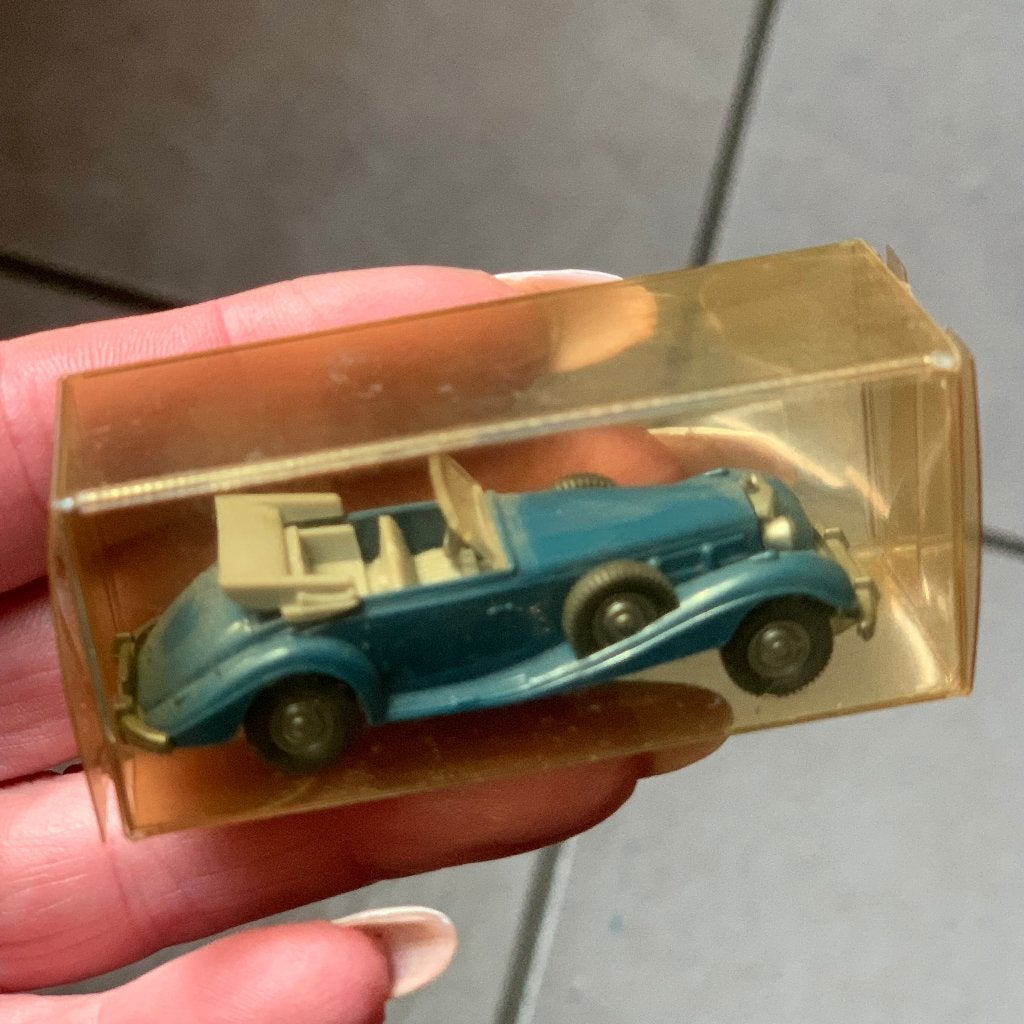 HO Wiking autootje Mercedes 540 K blauw 6cm, Ophalen of Verzenden, Zo goed als nieuw, Auto, Wiking