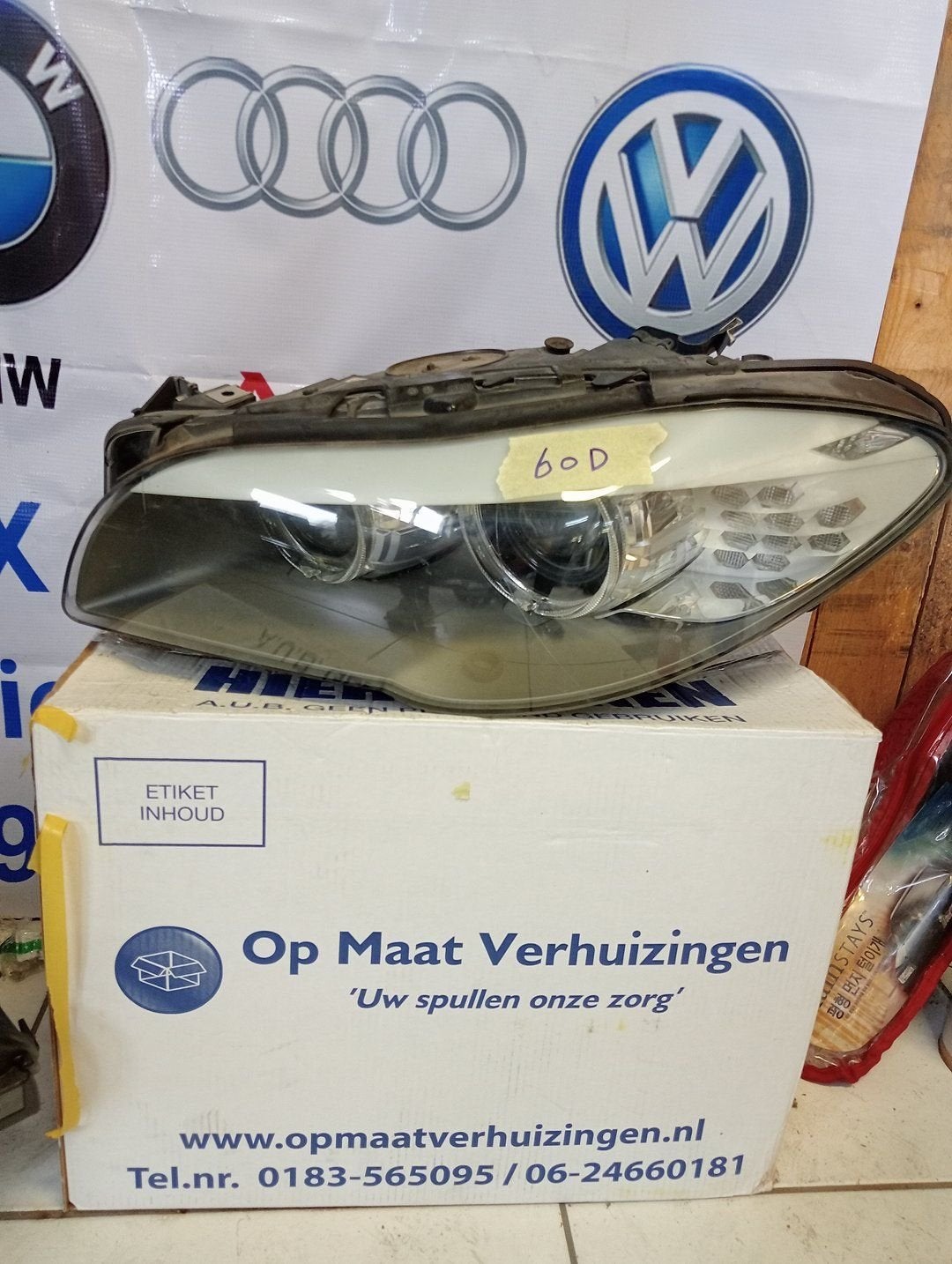 BMW 5 SERIE F10 F11 XENON LED KOPLAMP Links 7203245 ORIGINE, Gebruikt, -, -, Ophalen of Verzenden
