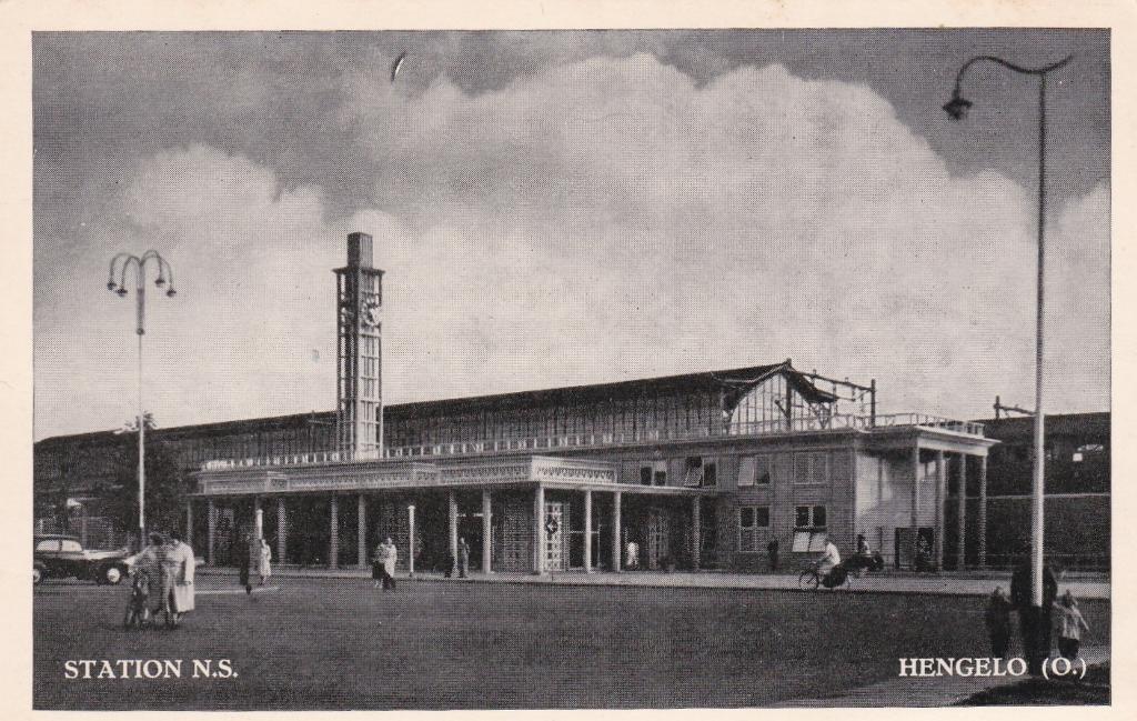 GA1587 Hengelo Station NS Enschede Delden Borne 1936, Verzenden, 1920 tot 1940, Ongelopen, Overijssel