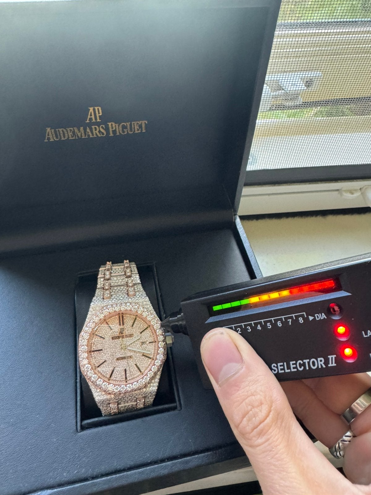 Luxe Moissanite Horloge - Audemars Piguet Stijl, Overige merken, Overige materialen, Polshorloge, Ophalen of Verzenden