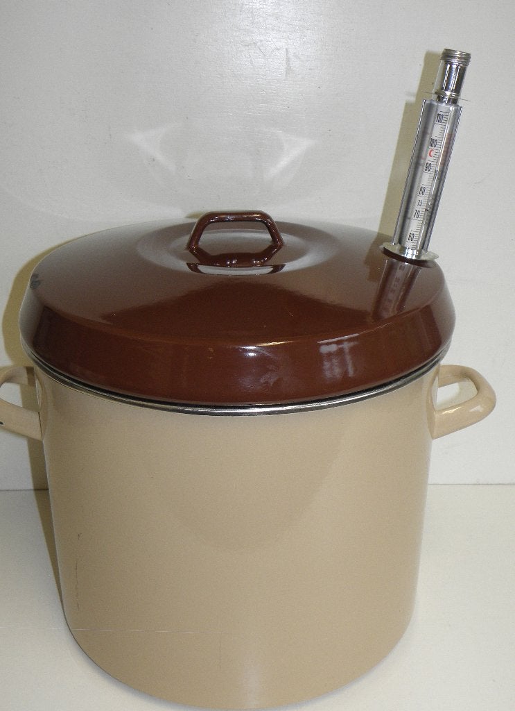 Weckketel met thermometer en rooster, Ophalen of Verzenden, Gebruikt, Metaal