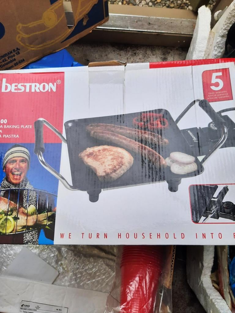 Bestron ABP600 Bakplaat / Grillplaat, Ophalen of Verzenden, Nieuw