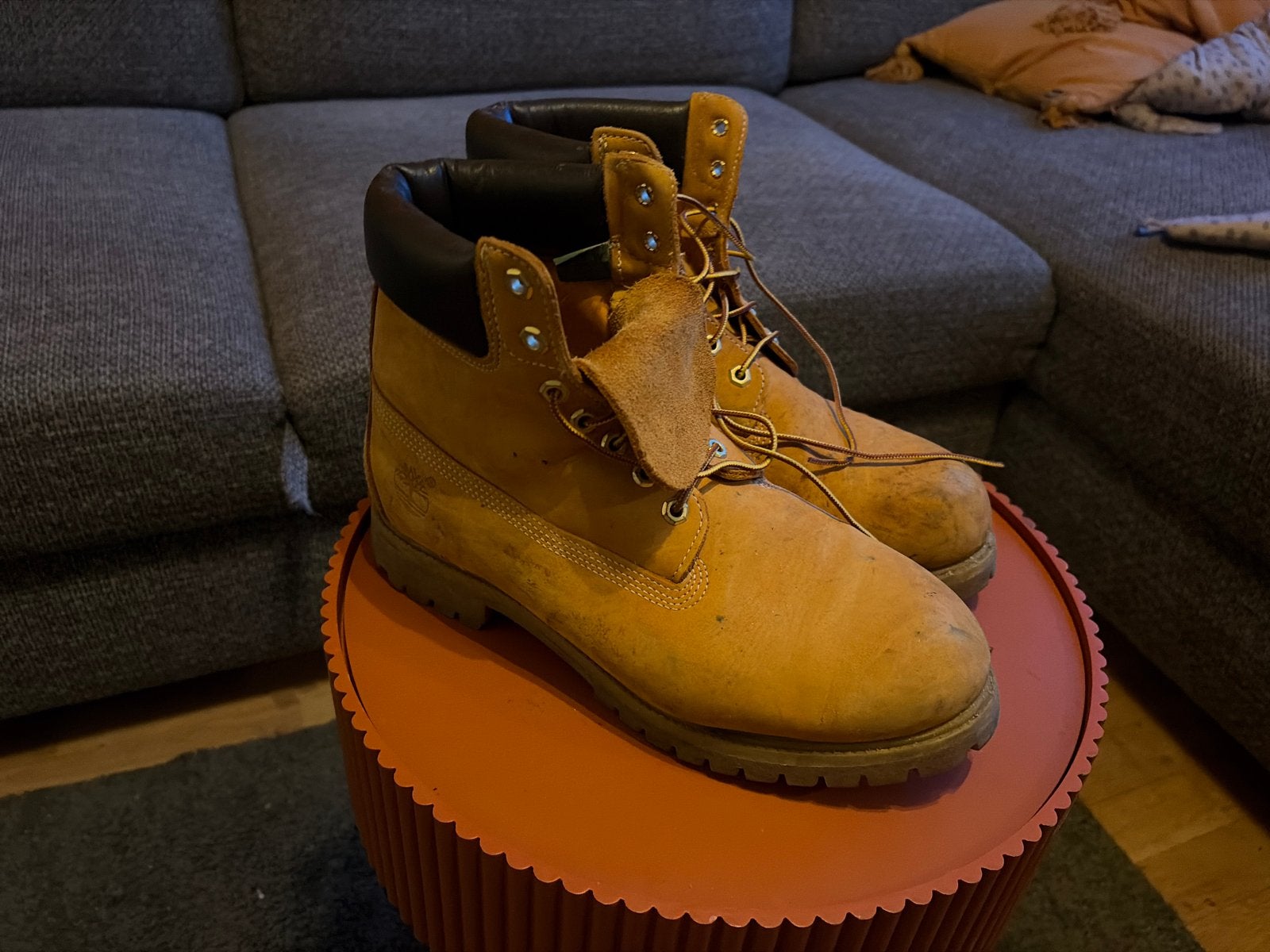 Timberland Boots Maat 44 - Gedragen, Ophalen of Verzenden, Gedragen, Bruin, Boots