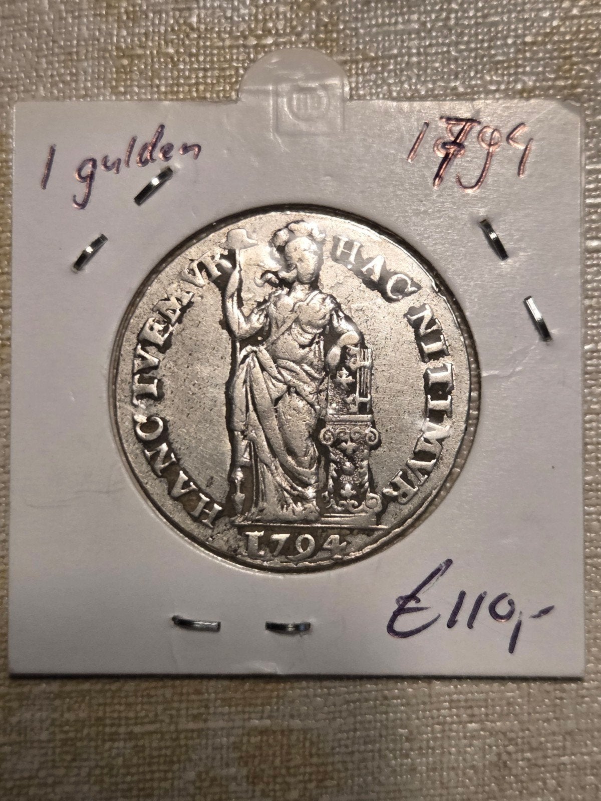 Zilveren 1 Gulden munt uit 1794, Provincie Holland, 1 gulden, Vóór koninkrijk, Zilver, Ophalen of Verzenden