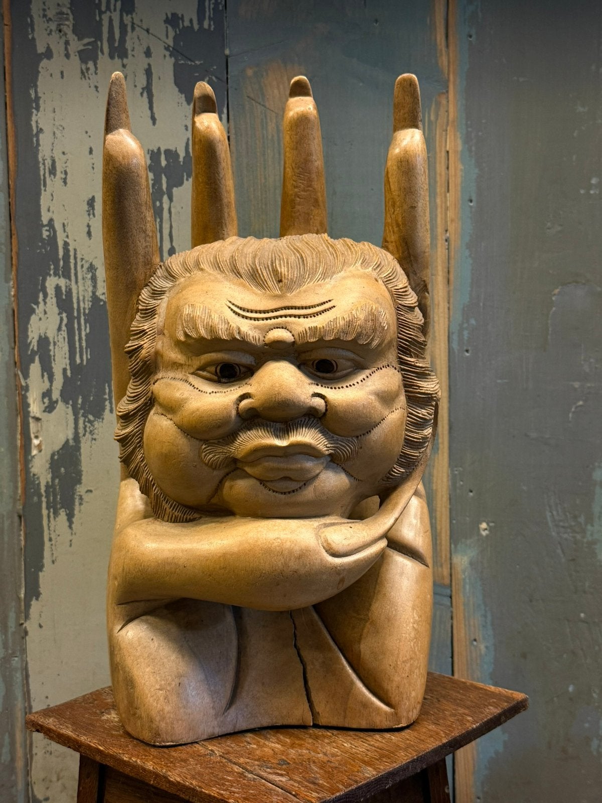 Indonesisch beeld, Huis en Inrichting, Ophalen, Zo goed als nieuw, Hout, 100 cm