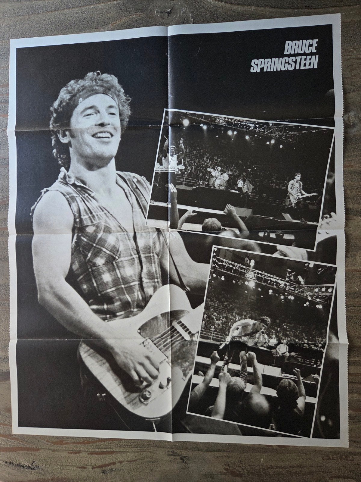 Vintage Bruce Springsteen Poster - Zwart-wit, Verzamelen, Posters, Rechthoekig Staand, Ophalen of Verzenden, Zo goed als nieuw