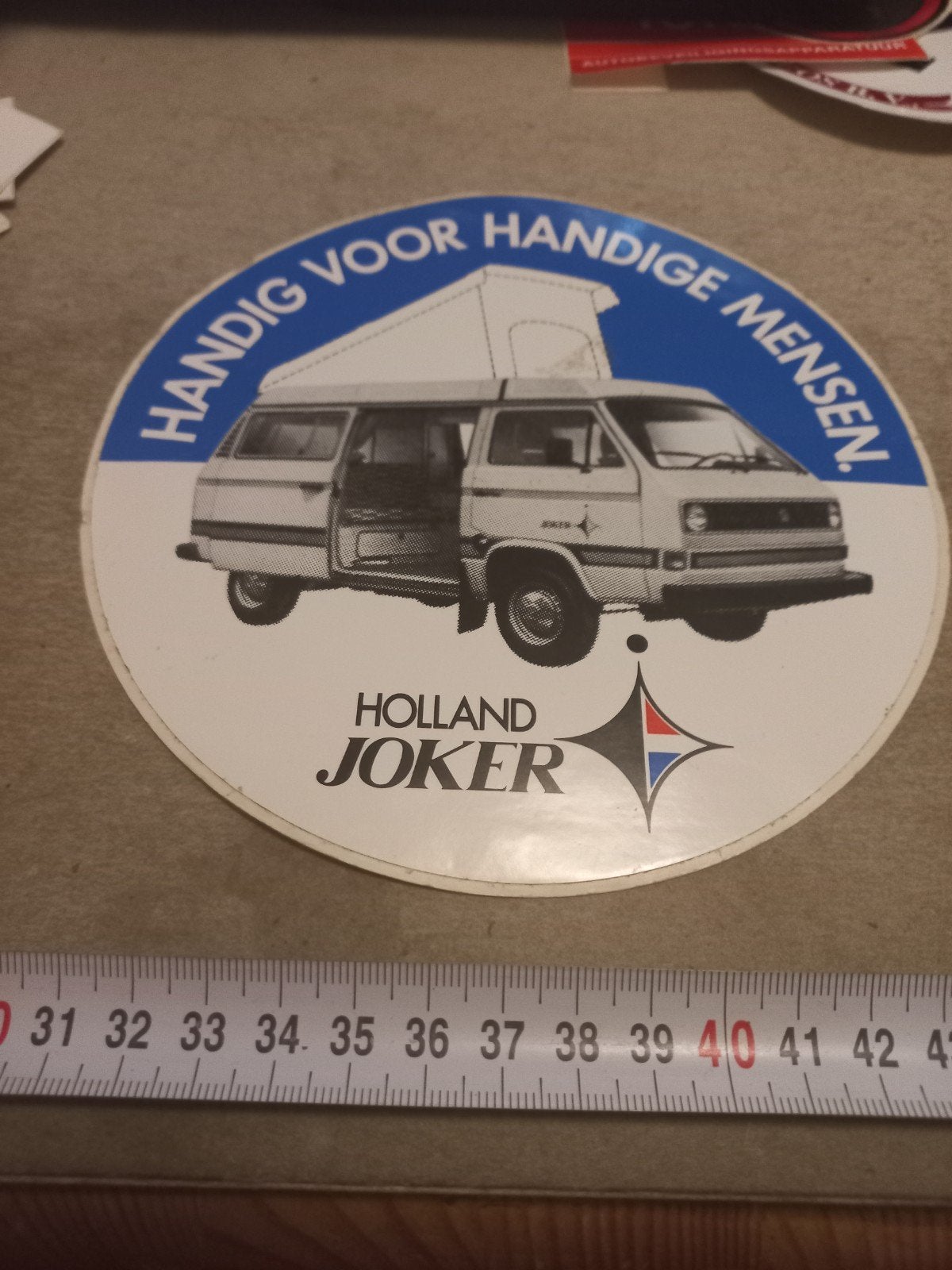Vintage Volkswagen Holland Joker Camper Sticker, Verzamelen, Stickers, Ophalen of Verzenden