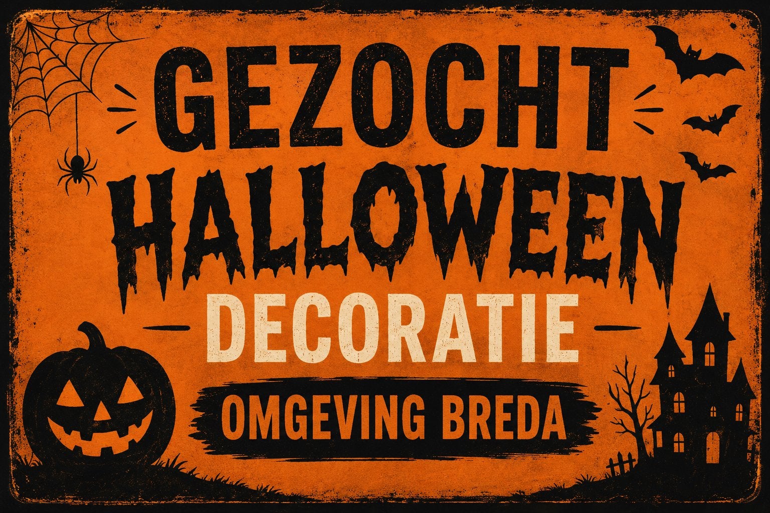 Gezocht: Halloween Decoratie (omgeving Breda), Hobby en Vrije tijd, Feestartikelen, Ophalen, Gebruikt, Versiering, Halloween of Griezel