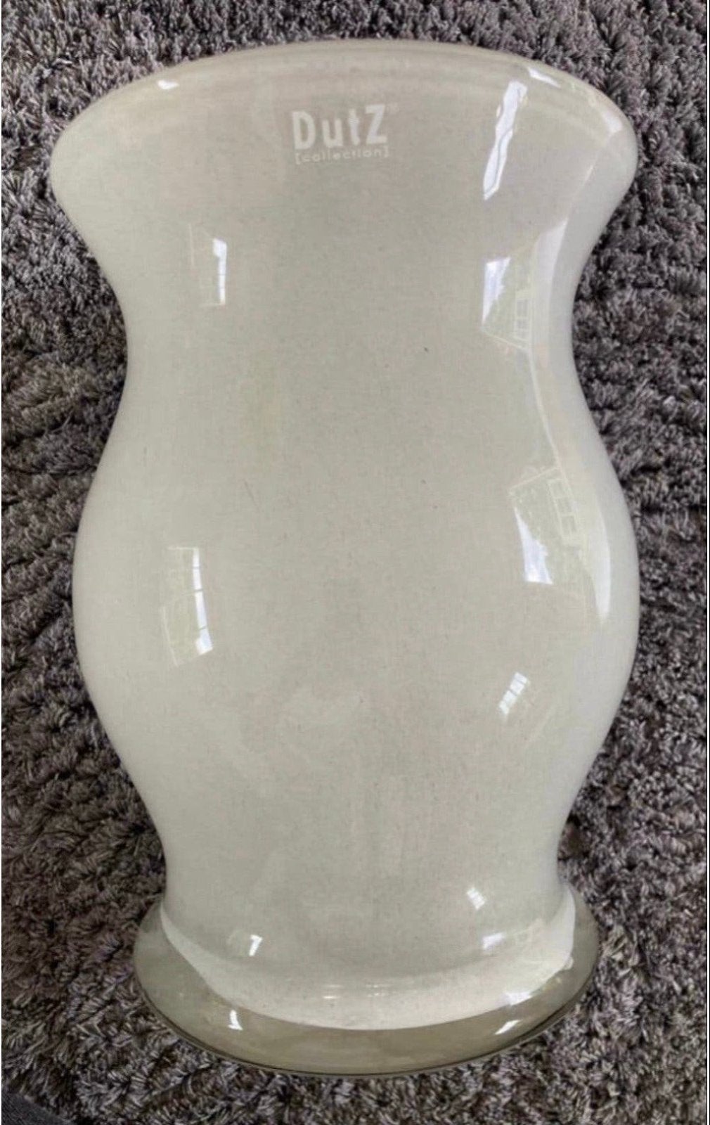 Dutz Rozenvaas Licht Grijs 26 cm - Mondgeblazen Glas, Huis en Inrichting, Woonaccessoires | Vazen, 26 cm, Handgemaakt, Ophalen of Verzenden