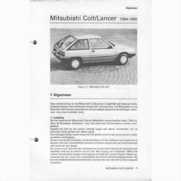Mitsubishi Colt Lancer Vraagbaak losbladig 1984-1986 #1 Nede, Boeken, Auto's | Boeken, Ophalen of Verzenden, Gelezen, Mitsubishi