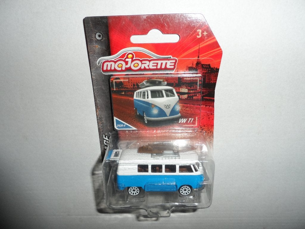 Majorette Vintage serie - Volkswagen T1 Bus (blauw) 1:64, Ophalen of Verzenden, Nieuw, Auto