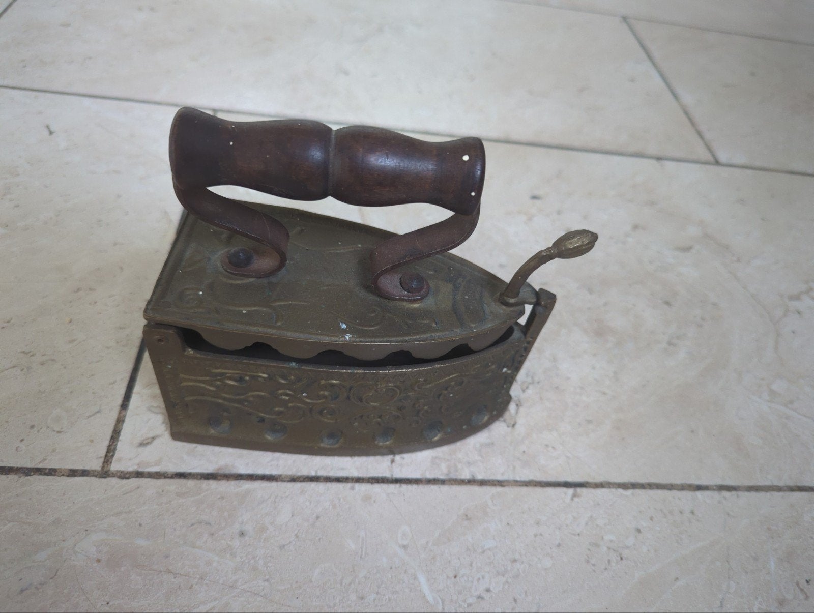 antiek messing strijkijzer, Ophalen of Verzenden, Koper