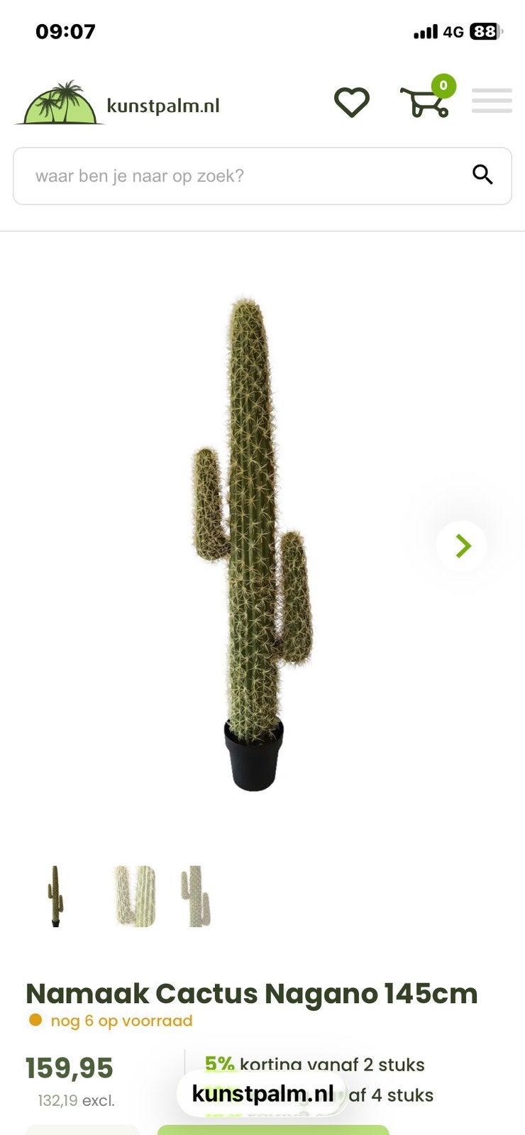 Cactus, Ophalen, Zo goed als nieuw