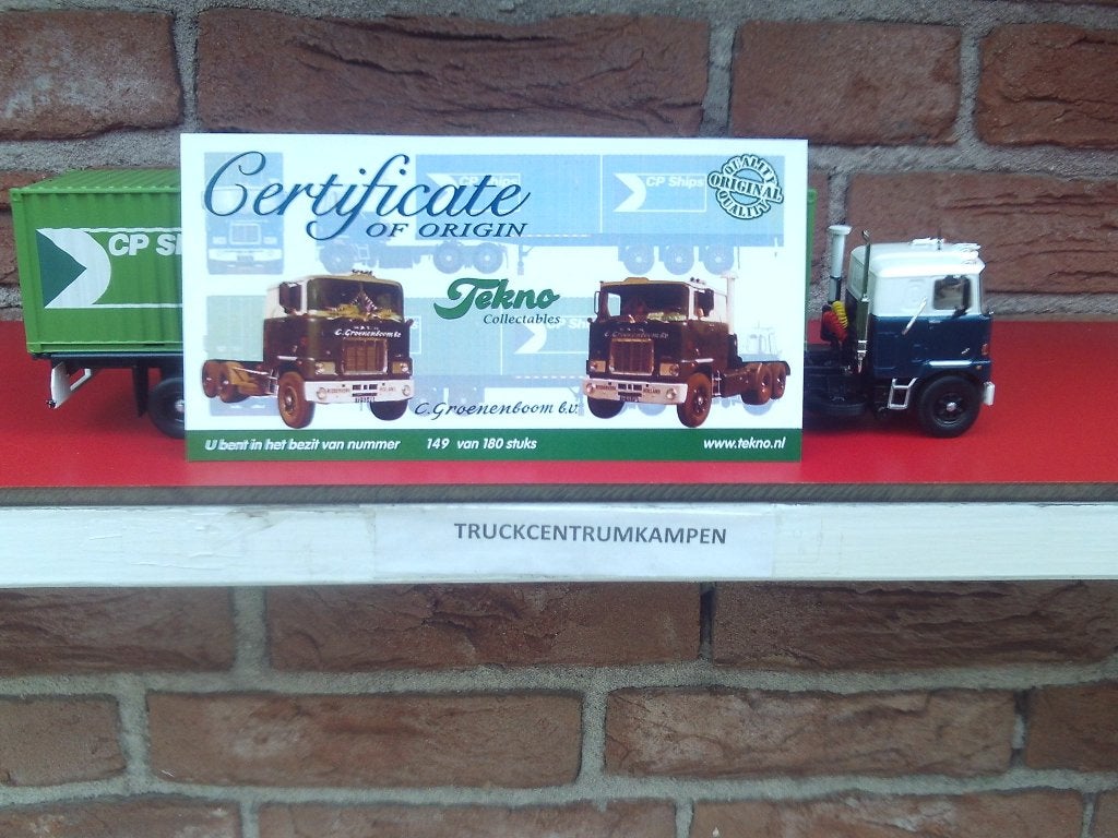 Tekno  Mack  F700  van  Groeneboom - Ridderkerk., Hobby en Vrije tijd, Modelauto's | 1:50, Ophalen of Verzenden, Nieuw, Bus of Vrachtwagen