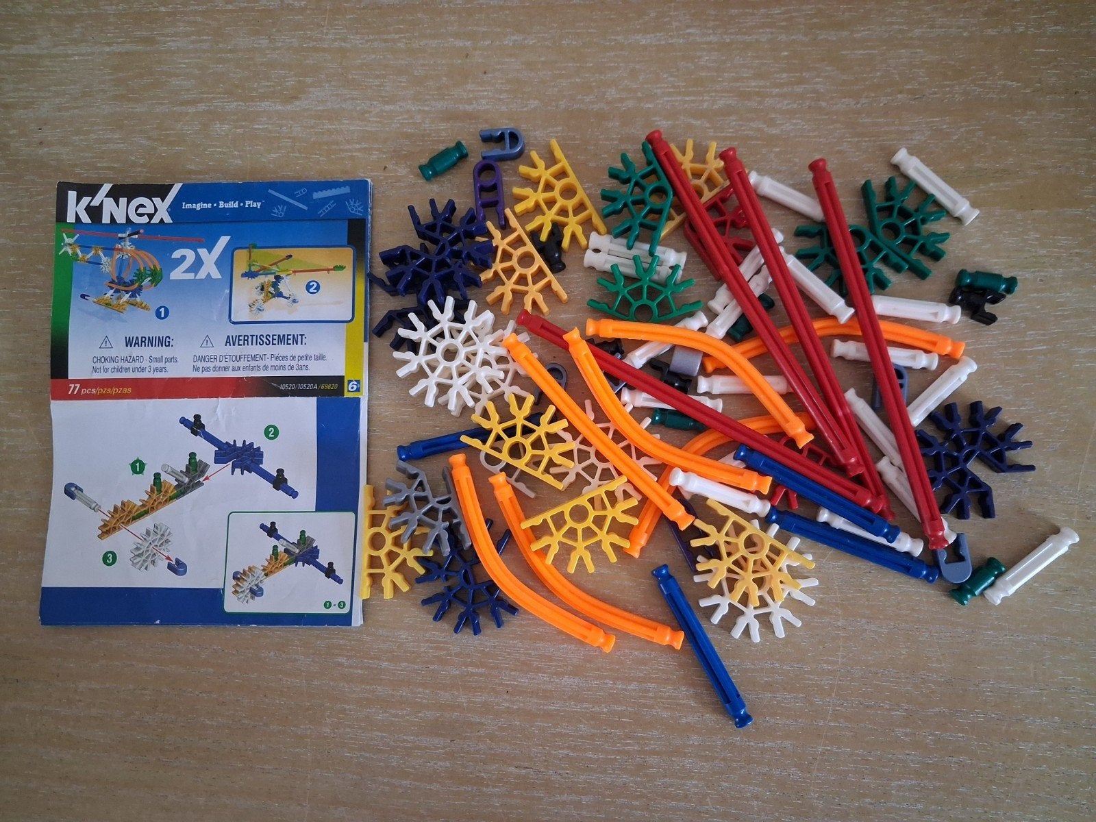 Knexx setnr 10520 69820 helicopter, zweefvlieger, Ophalen of Verzenden, Zo goed als nieuw, K'nex