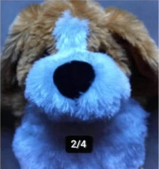 Knuffel hondje Ostoy L 40 cm bruin/wit, Overige karakters, Zo goed als nieuw, Middelgroot (20 tot 80 cm), Hond