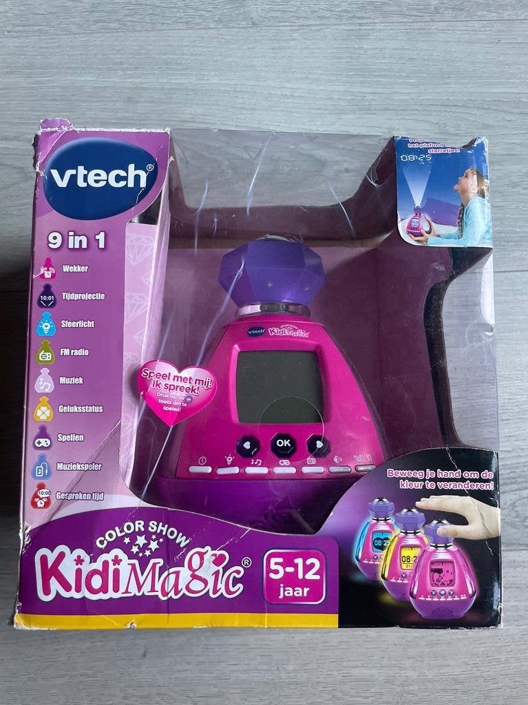 Vtech KidiMagic Color wekker nachtlamp nieuw in doos, Ophalen of Verzenden, Nieuw, Klok